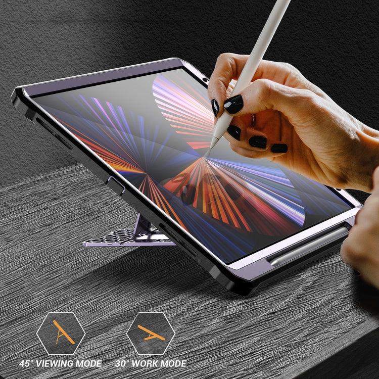 For iPad Pro 12.9 2021/2020/2018 Explorer PC + TPU Tablet Protective Case with Pen Slot