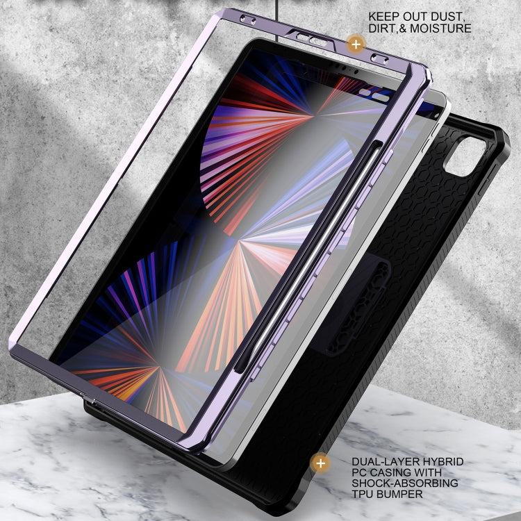 For iPad Pro 12.9 2021/2020/2018 Explorer PC + TPU Tablet Protective Case with Pen Slot