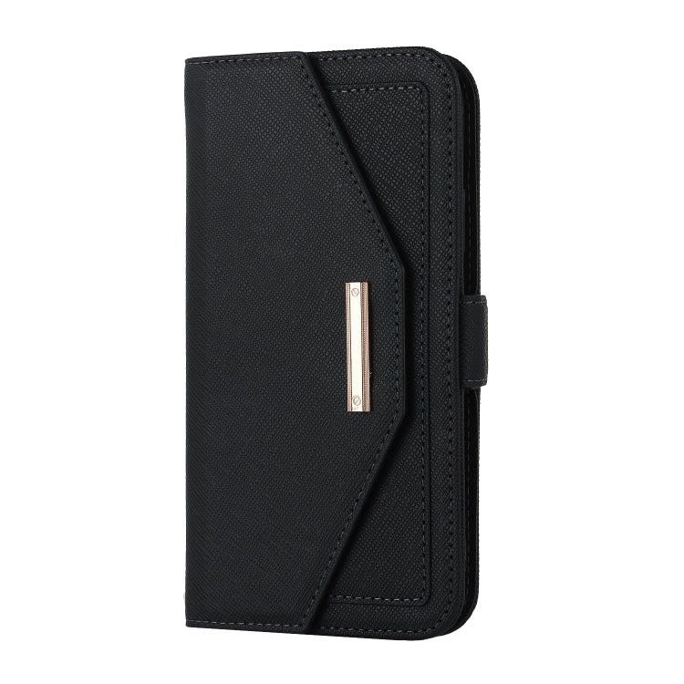 For iPhone 11 Pro Cross Texture Lanyard Leather Phone Case