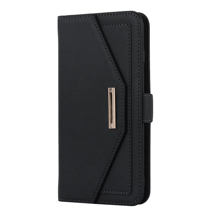 For iPhone 8 Plus / 7 Plus Cross Texture Lanyard Leather Phone Case