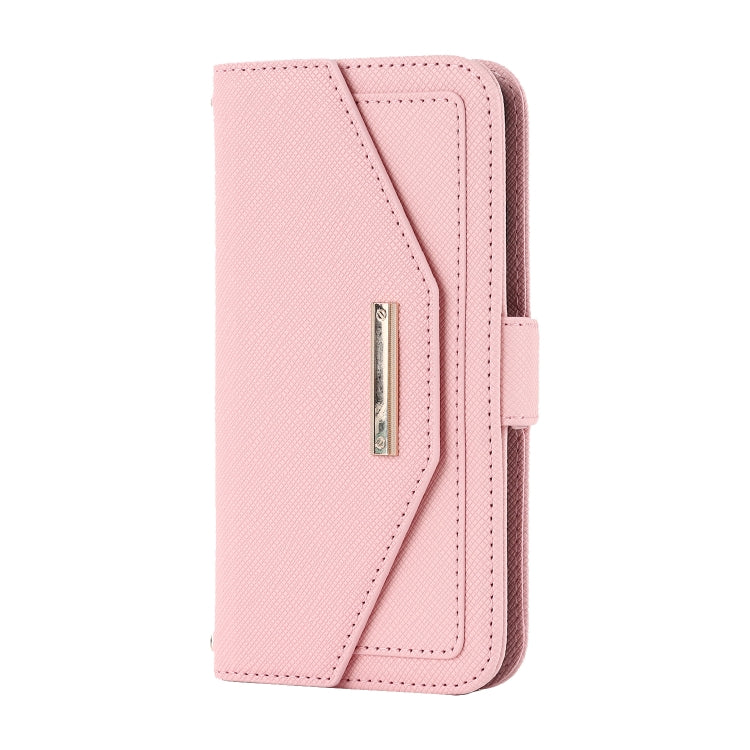 For iPhone SE 2022 / SE 2020 / 8 / 7 Cross Texture Lanyard Leather Phone Case