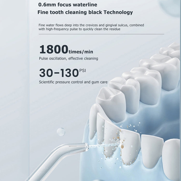 WF309 Portable Retractable and Detachable Smart Teeth Scaling Instrument Oral Care Flosser