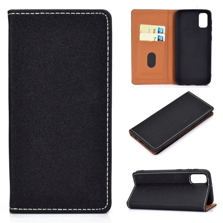 For Galaxy S20 Solid Color Frosted Magnetic Horizontal Flip Leather Case with Card Slots & Holder