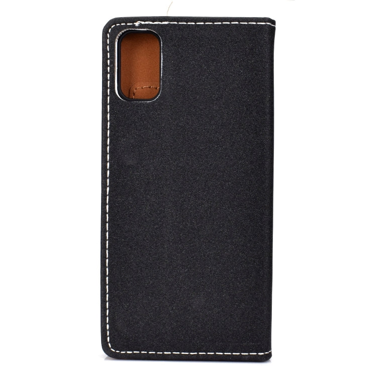 For Galaxy S20 Solid Color Frosted Magnetic Horizontal Flip Leather Case with Card Slots & Holder