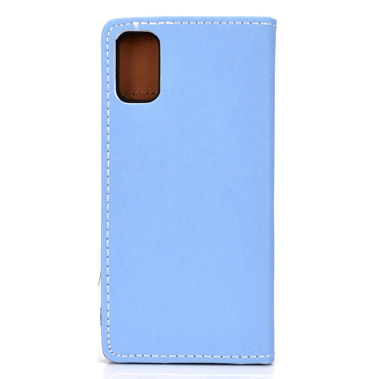 For Galaxy S20 Solid Color Frosted Magnetic Horizontal Flip Leather Case with Card Slots & Holder
