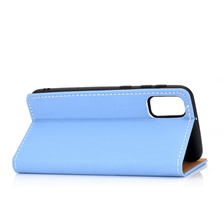 For Galaxy S20 Solid Color Frosted Magnetic Horizontal Flip Leather Case with Card Slots & Holder