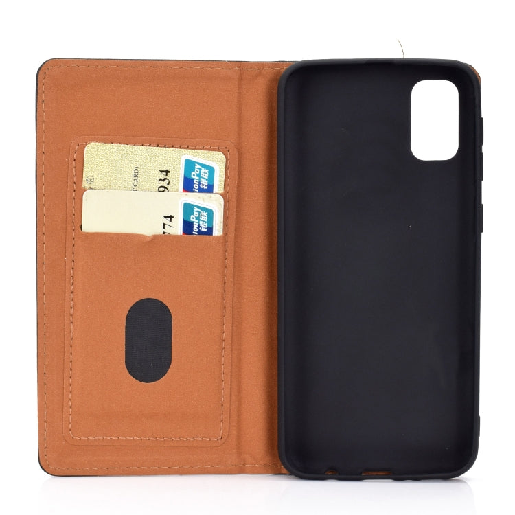 For Galaxy S20 Solid Color Frosted Magnetic Horizontal Flip Leather Case with Card Slots & Holder