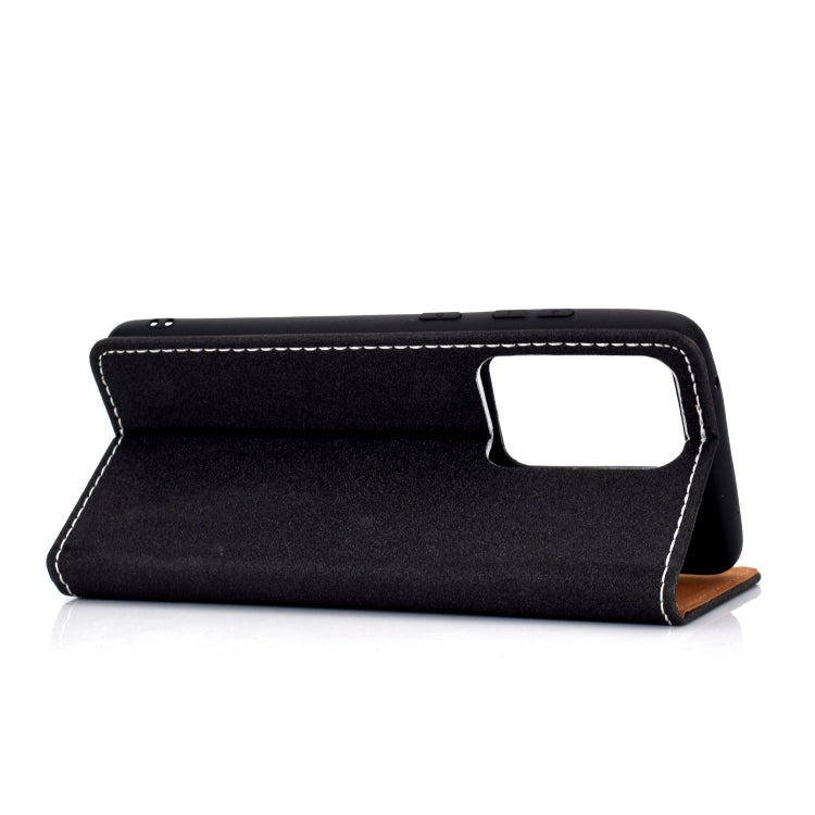 For Galaxy S20 Plus Solid Color Frosted Magnetic Horizontal Flip Leather Case with Card Slots & Holder