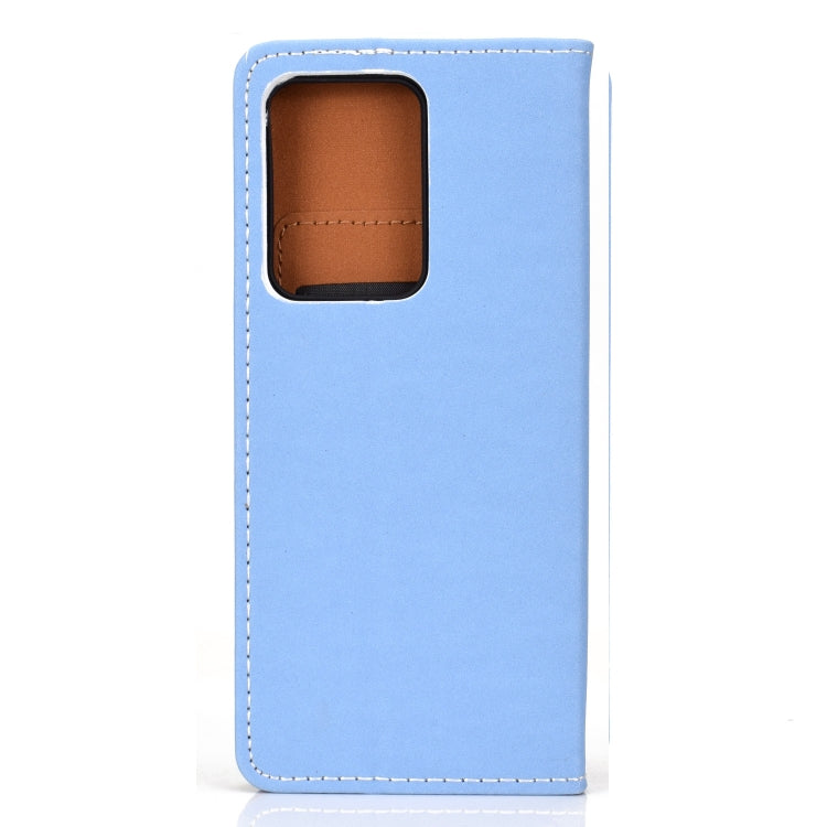 For Galaxy S20 Plus Solid Color Frosted Magnetic Horizontal Flip Leather Case with Card Slots & Holder