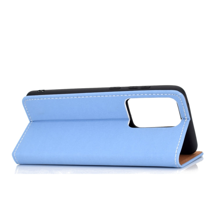 For Galaxy S20 Plus Solid Color Frosted Magnetic Horizontal Flip Leather Case with Card Slots & Holder