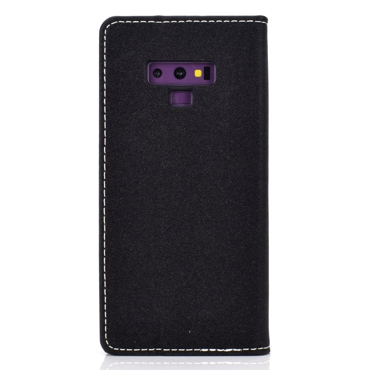 For Galaxy Note9 Solid Color Frosted Magnetic Horizontal Flip Leather Case with Card Slots & Holder