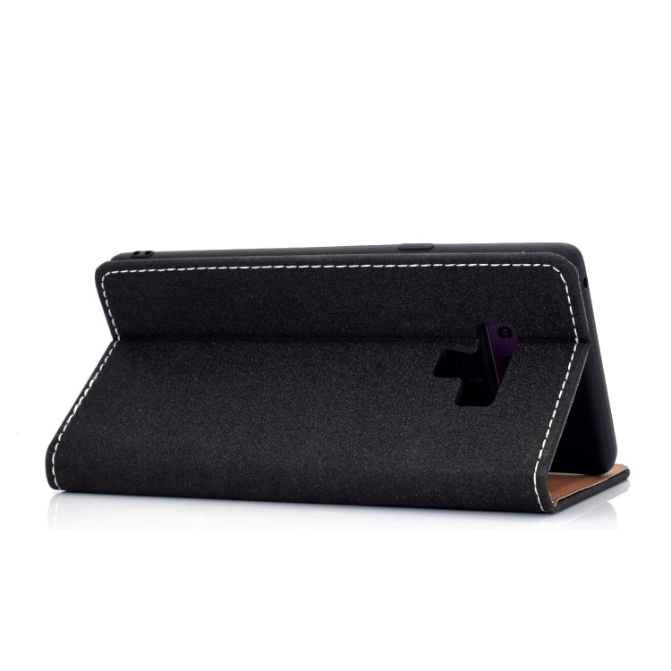 For Galaxy Note9 Solid Color Frosted Magnetic Horizontal Flip Leather Case with Card Slots & Holder