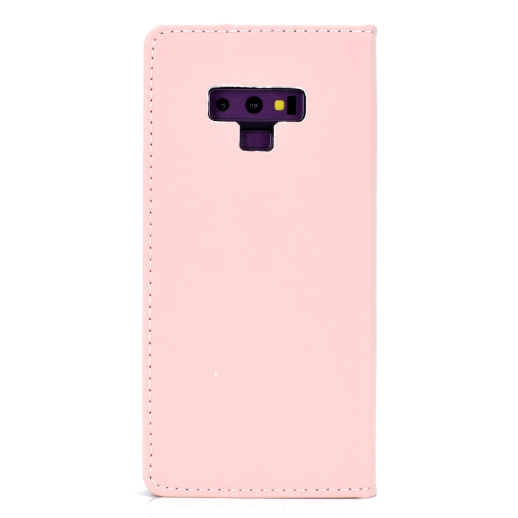 For Galaxy Note9 Solid Color Frosted Magnetic Horizontal Flip Leather Case with Card Slots & Holder
