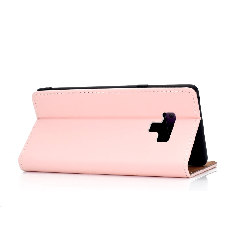 For Galaxy Note9 Solid Color Frosted Magnetic Horizontal Flip Leather Case with Card Slots & Holder