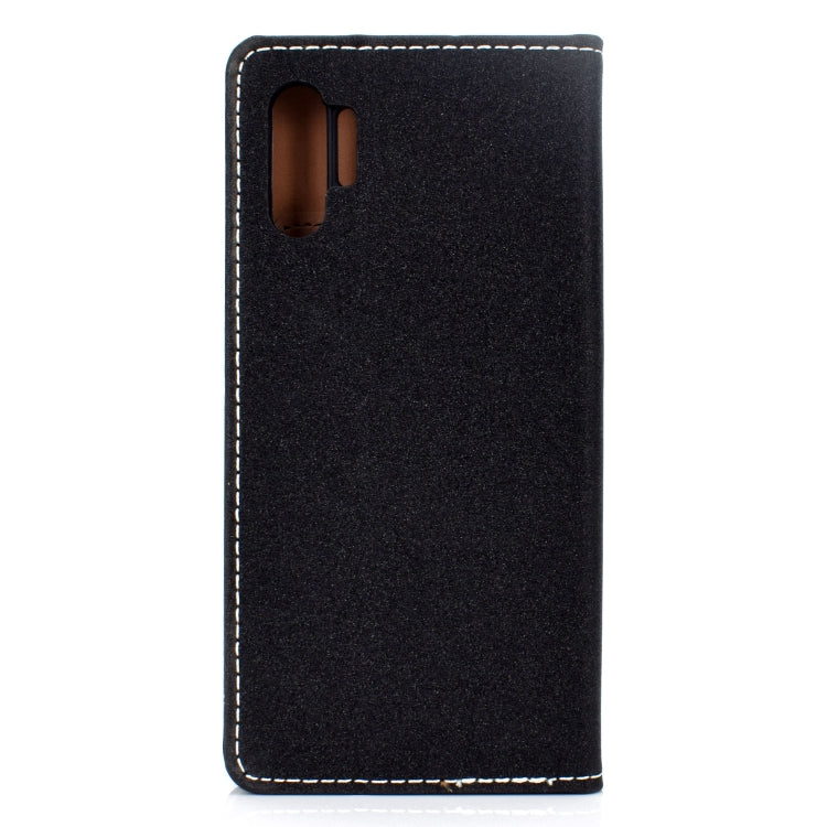 For Galaxy Note 10 Pro Solid Color Frosted Magnetic Horizontal Flip Leather Case with Card Slots & Holder