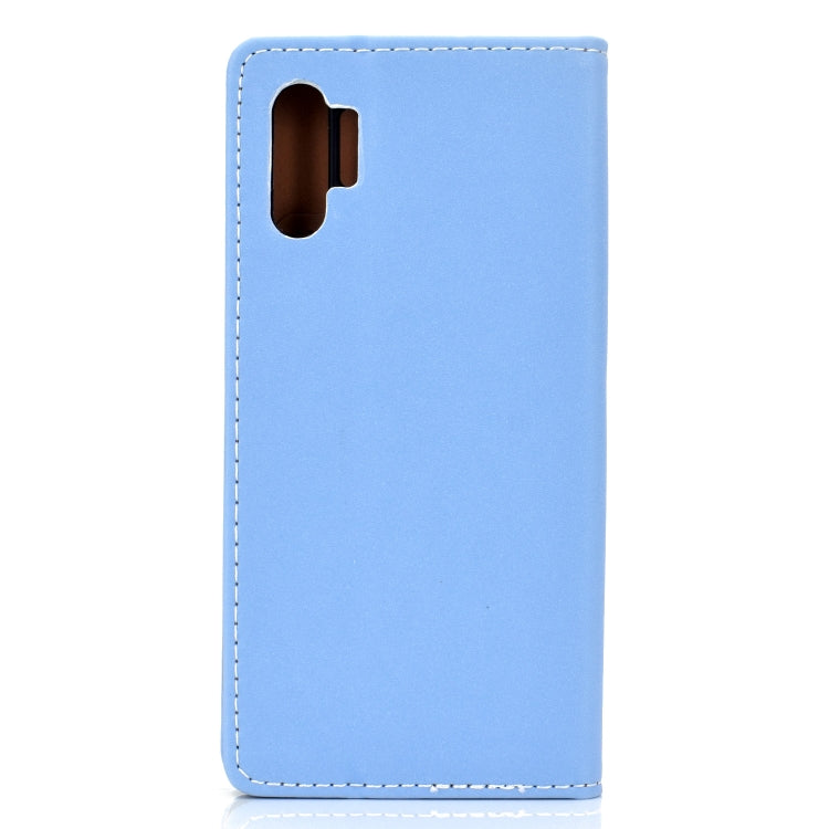 For Galaxy Note 10 Pro Solid Color Frosted Magnetic Horizontal Flip Leather Case with Card Slots & Holder