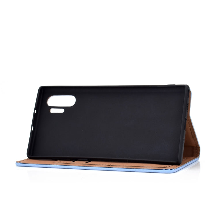 For Galaxy Note 10 Pro Solid Color Frosted Magnetic Horizontal Flip Leather Case with Card Slots & Holder
