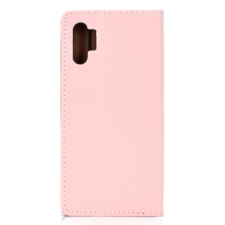 For Galaxy Note 10 Pro Solid Color Frosted Magnetic Horizontal Flip Leather Case with Card Slots & Holder