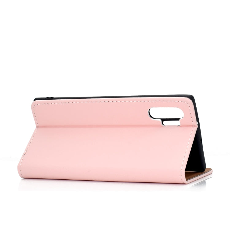 For Galaxy Note 10 Pro Solid Color Frosted Magnetic Horizontal Flip Leather Case with Card Slots & Holder
