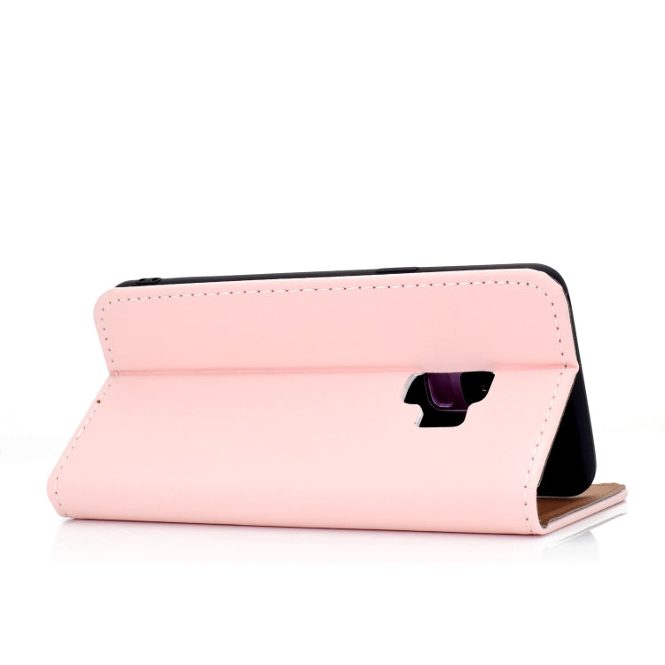For Galaxy S9 Solid Color Frosted Magnetic Horizontal Flip Leather Case with Card Slots & Holder