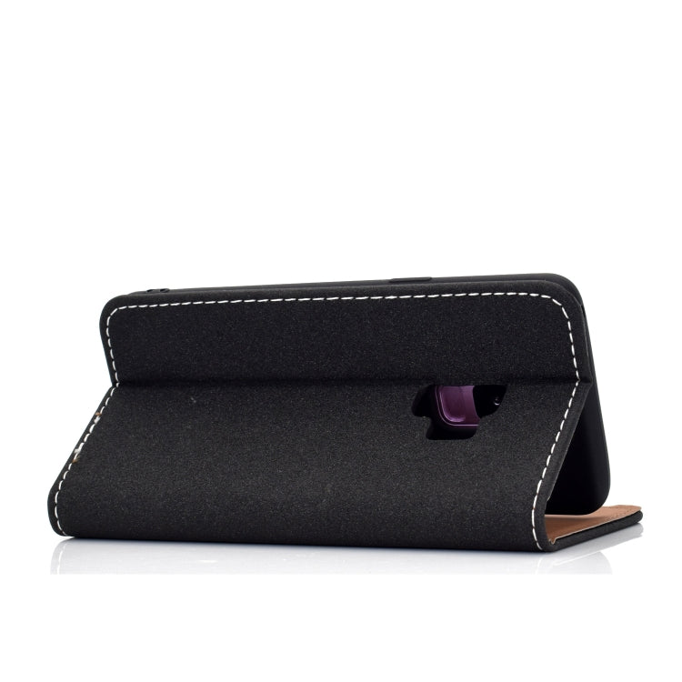For Galaxy S9 Plus Solid Color Frosted Magnetic Horizontal Flip Leather Case with Card Slots & Holder