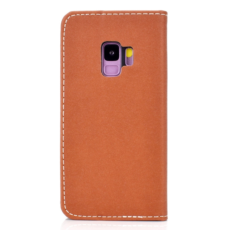 For Galaxy S9 Plus Solid Color Frosted Magnetic Horizontal Flip Leather Case with Card Slots & Holder