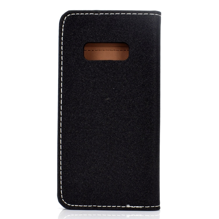 For Galaxy S10 Lite Solid Color Frosted Magnetic Horizontal Flip Leather Case with Card Slots & Holder