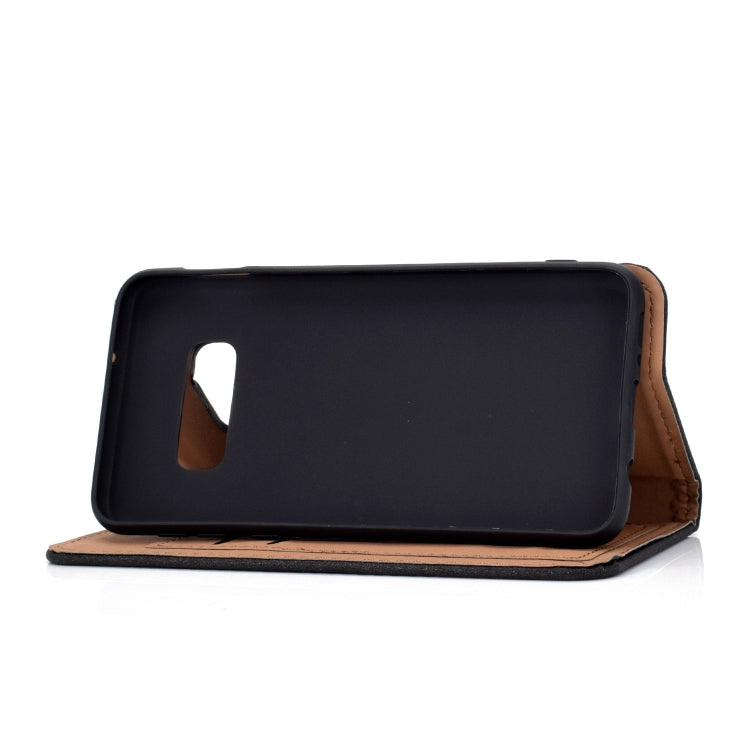 For Galaxy S10 Lite Solid Color Frosted Magnetic Horizontal Flip Leather Case with Card Slots & Holder