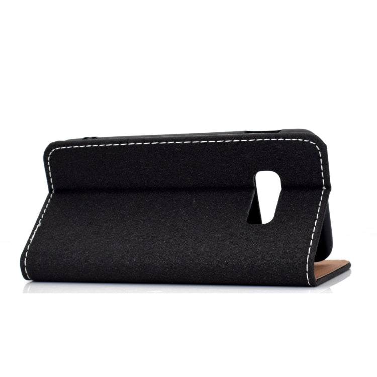 For Galaxy S10 Lite Solid Color Frosted Magnetic Horizontal Flip Leather Case with Card Slots & Holder