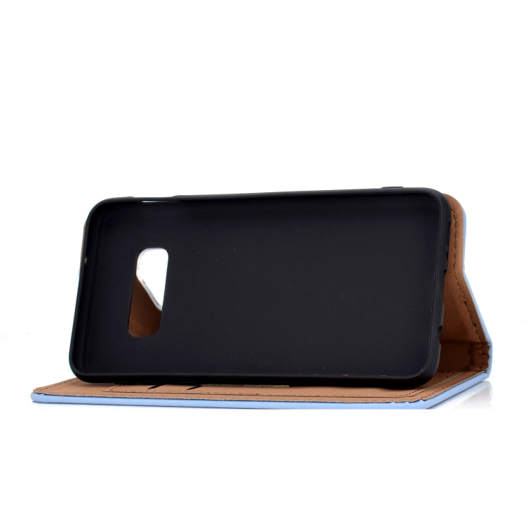 For Galaxy S10 Lite Solid Color Frosted Magnetic Horizontal Flip Leather Case with Card Slots & Holder