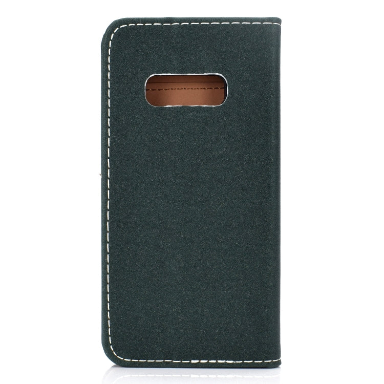 For Galaxy S10 Lite Solid Color Frosted Magnetic Horizontal Flip Leather Case with Card Slots & Holder