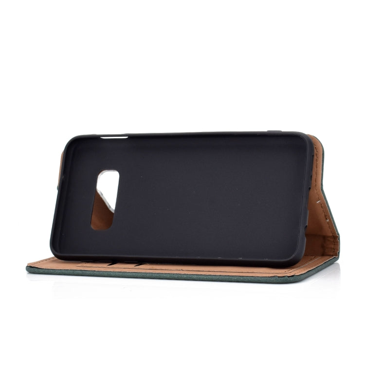 For Galaxy S10 Lite Solid Color Frosted Magnetic Horizontal Flip Leather Case with Card Slots & Holder