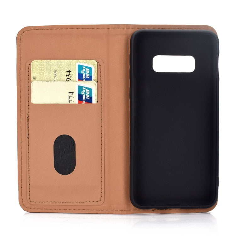 For Galaxy S10 Lite Solid Color Frosted Magnetic Horizontal Flip Leather Case with Card Slots & Holder