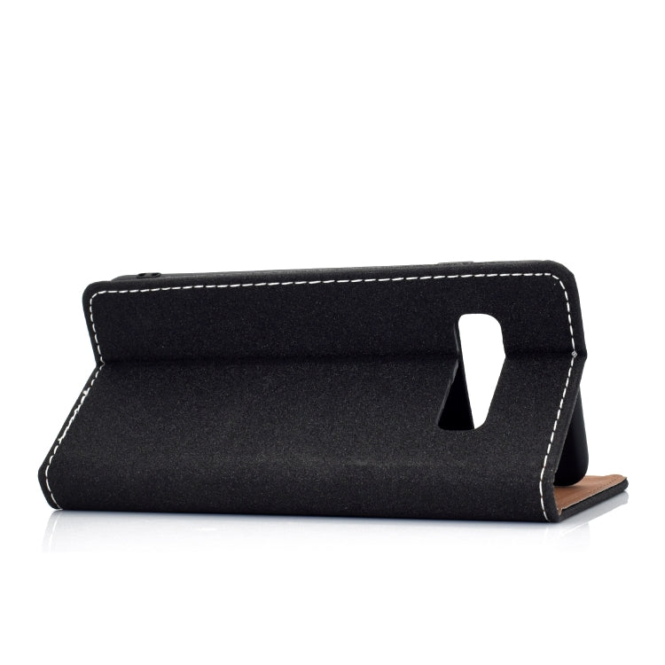 For Galaxy S10 Plus Solid Color Frosted Magnetic Horizontal Flip Leather Case with Card Slots & Holder