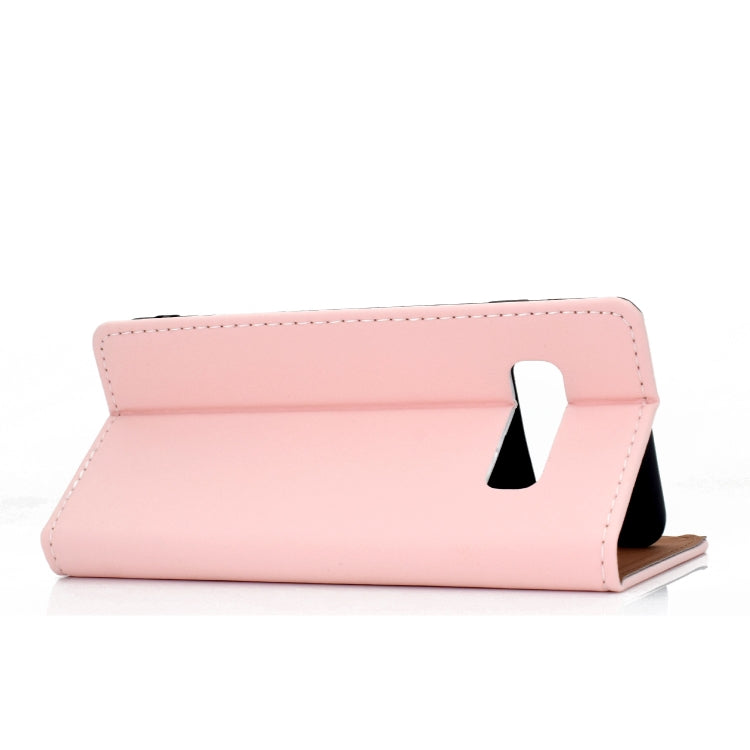 For Galaxy S10 Plus Solid Color Frosted Magnetic Horizontal Flip Leather Case with Card Slots & Holder