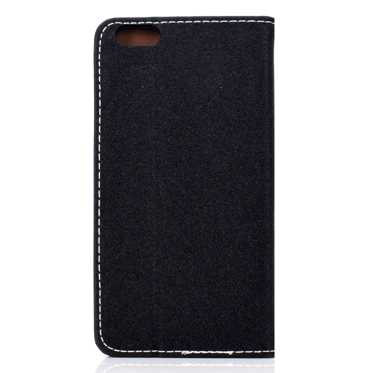 For iPhone 6 / 6s Solid Color Frosted Magnetic Horizontal Flip Leather Case with Card Slots & Holder
