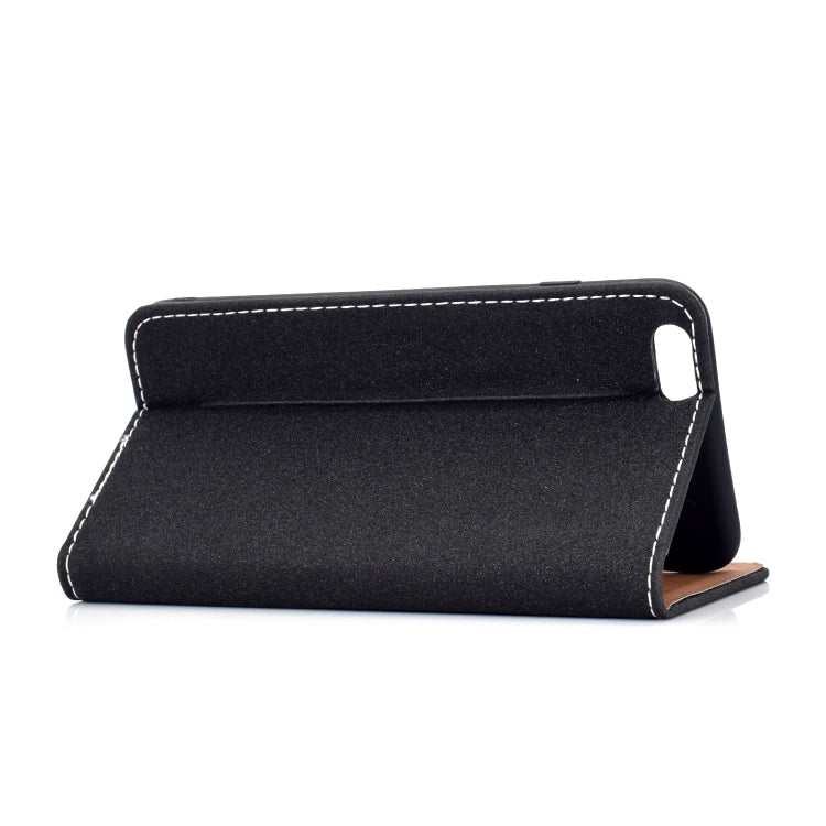 For iPhone 6 / 6s Solid Color Frosted Magnetic Horizontal Flip Leather Case with Card Slots & Holder