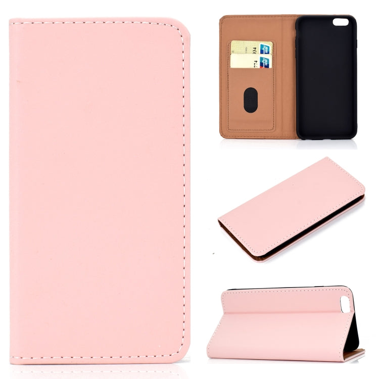 For iPhone 6 / 6s Solid Color Frosted Magnetic Horizontal Flip Leather Case with Card Slots & Holder