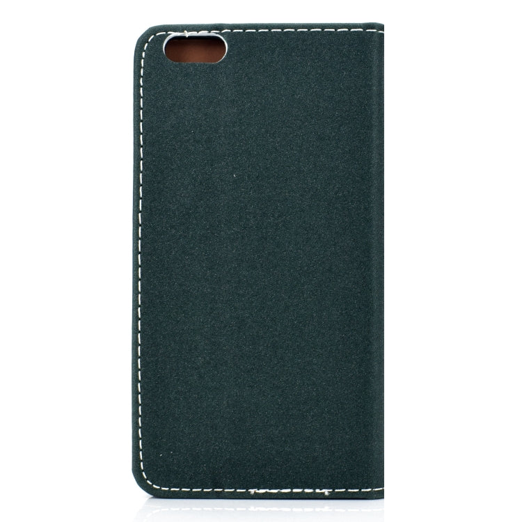 For iPhone 6 / 6s Solid Color Frosted Magnetic Horizontal Flip Leather Case with Card Slots & Holder