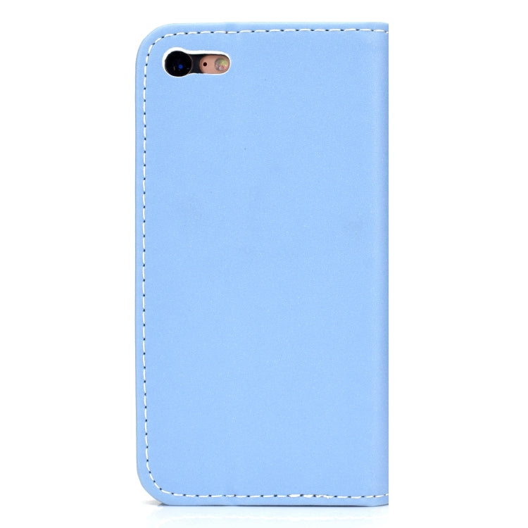 For iPhone SE 2022 / SE 2020 / 8 / 7 Solid Color Frosted Magnetic Horizontal Flip Leather Case with Card Slots & Holder