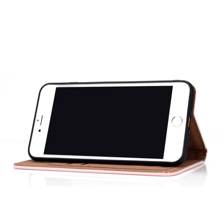 For iPhone 7 Plus / 8 Plus Solid Color Frosted Magnetic Horizontal Flip Leather Case with Card Slots & Holder