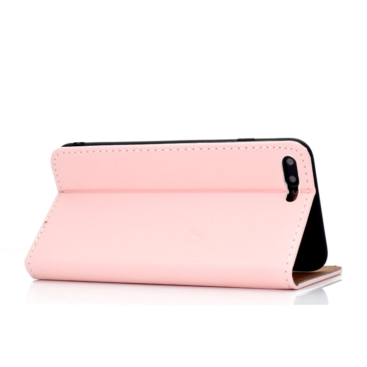 For iPhone 7 Plus / 8 Plus Solid Color Frosted Magnetic Horizontal Flip Leather Case with Card Slots & Holder