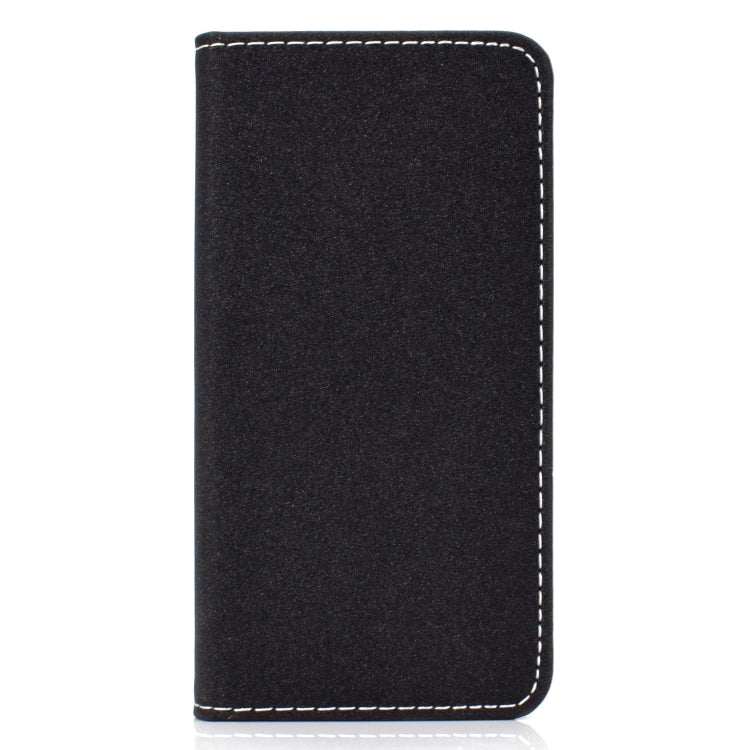 For iPhone 11 Solid Color Frosted Magnetic Horizontal Flip Leather Case with Card Slots & Holder