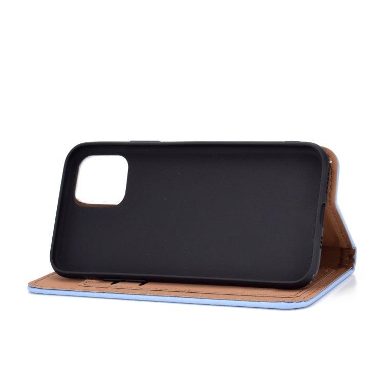 For iPhone 11 Solid Color Frosted Magnetic Horizontal Flip Leather Case with Card Slots & Holder