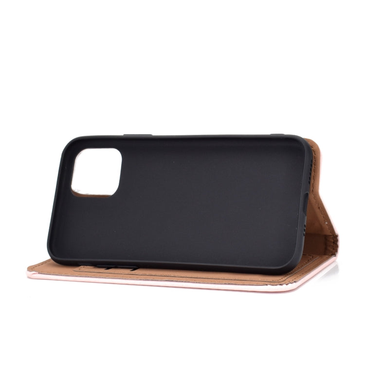 For iPhone 11 Solid Color Frosted Magnetic Horizontal Flip Leather Case with Card Slots & Holder