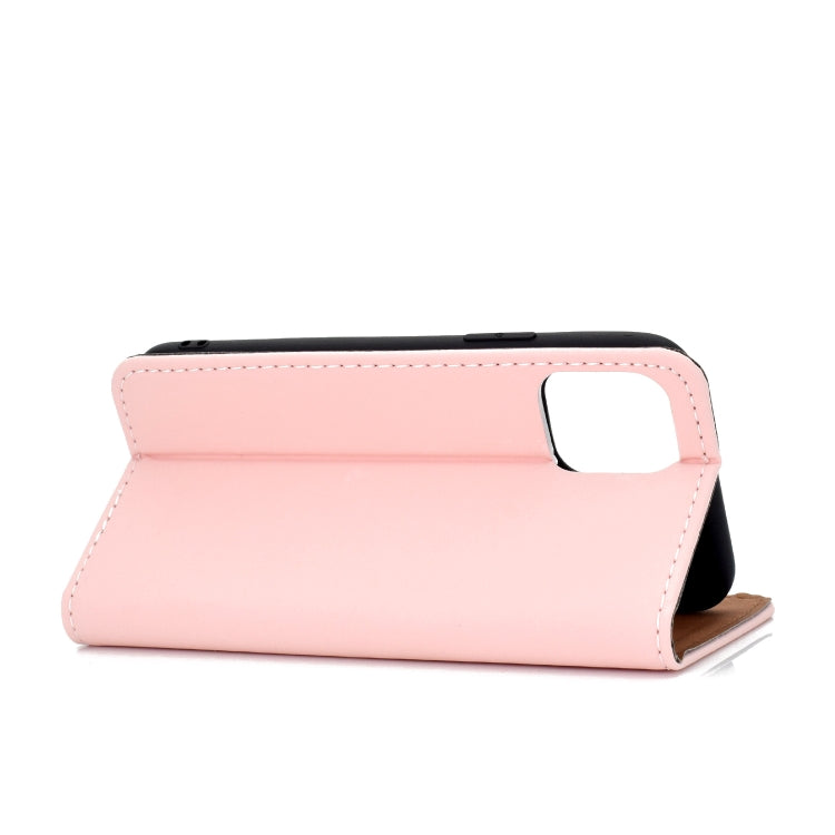 For iPhone 11 Solid Color Frosted Magnetic Horizontal Flip Leather Case with Card Slots & Holder