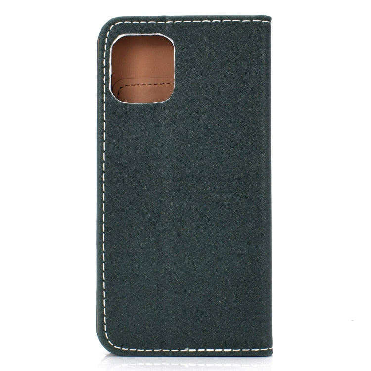 For iPhone 11 Solid Color Frosted Magnetic Horizontal Flip Leather Case with Card Slots & Holder
