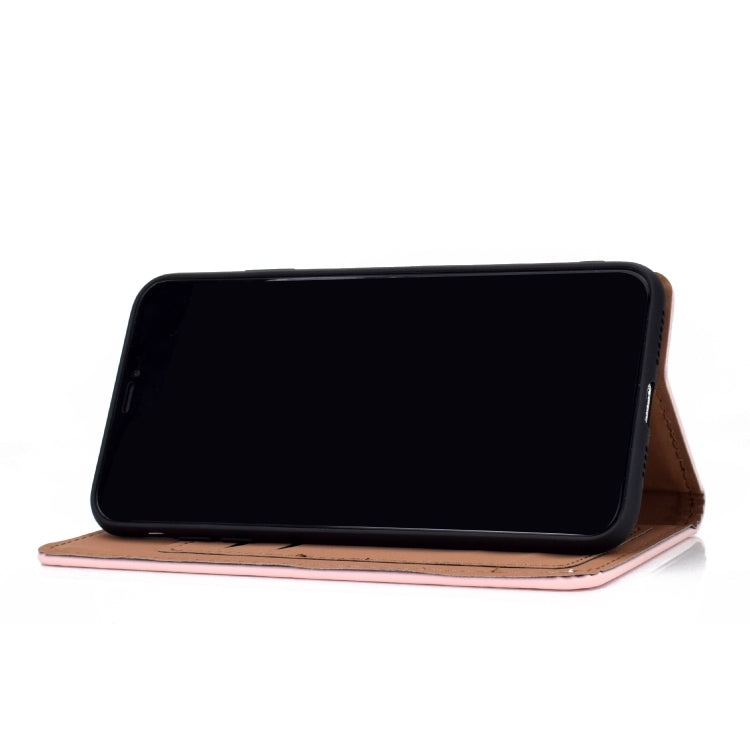 For iPhone X / XS Solid Color Frosted Magnetic Horizontal Flip Leather Case with Card Slots & Holder