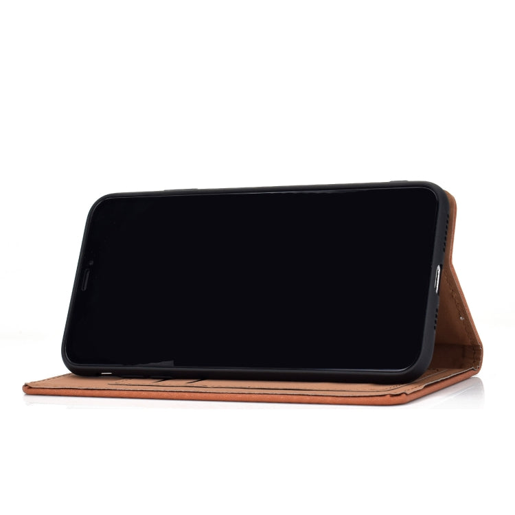 For iPhone X / XS Solid Color Frosted Magnetic Horizontal Flip Leather Case with Card Slots & Holder