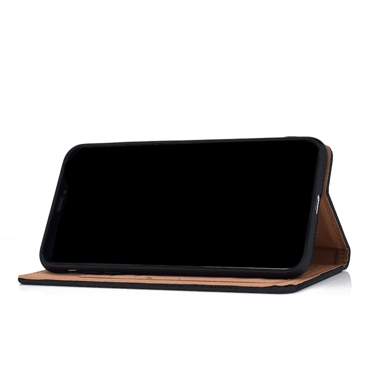 For iPhone XS Max Solid Color Frosted Magnetic Horizontal Flip Leather Case with Card Slots & Holder